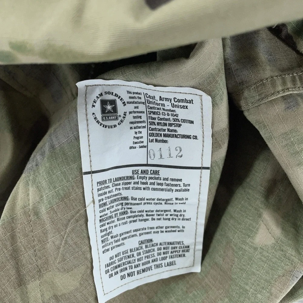 US Army‎ ACU OCP Coat Mens Medium Long Camo Permethrin NSN 8415-01-623-5529